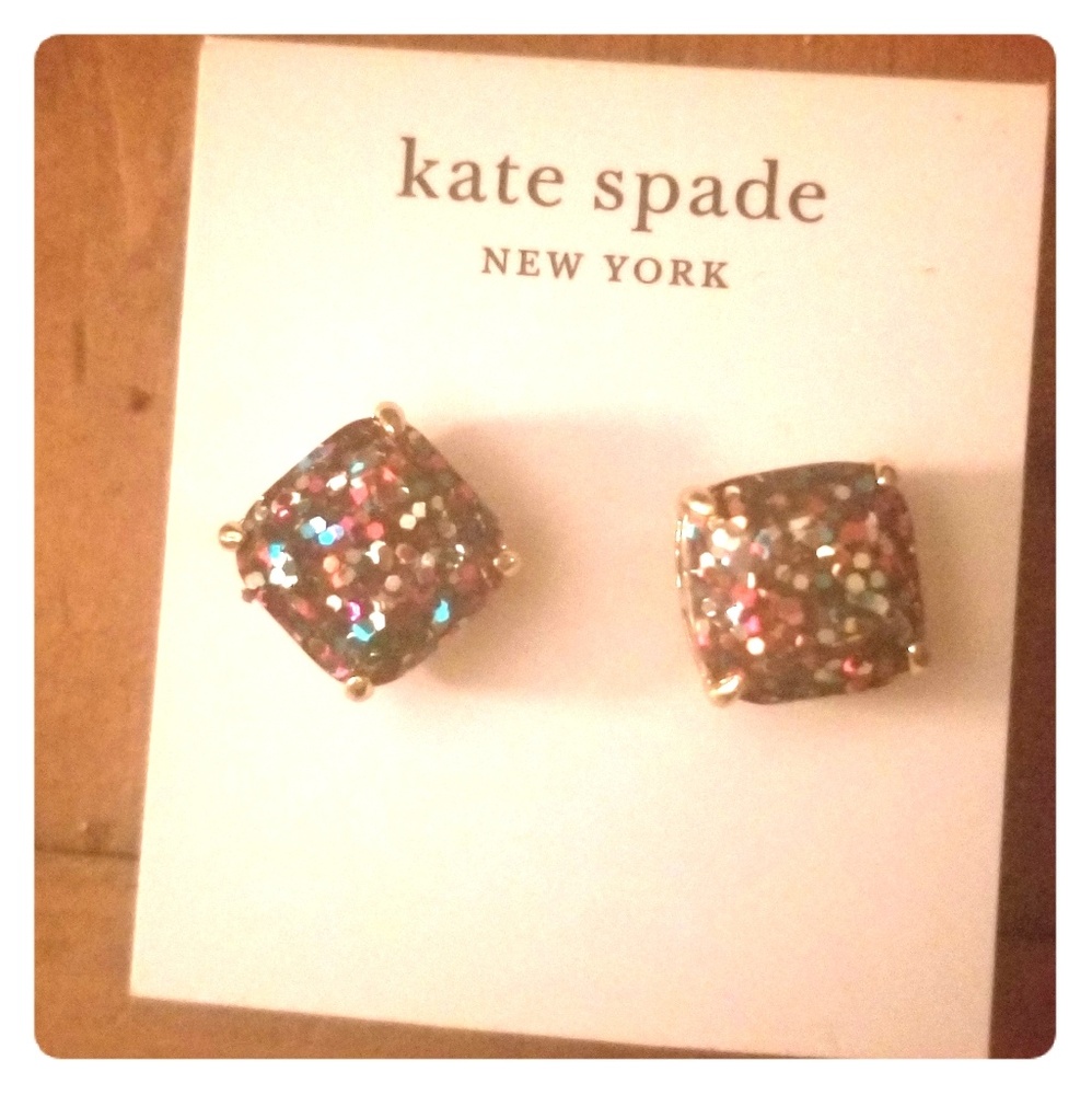 Kate Spade Glitter Stud Earrings NWT